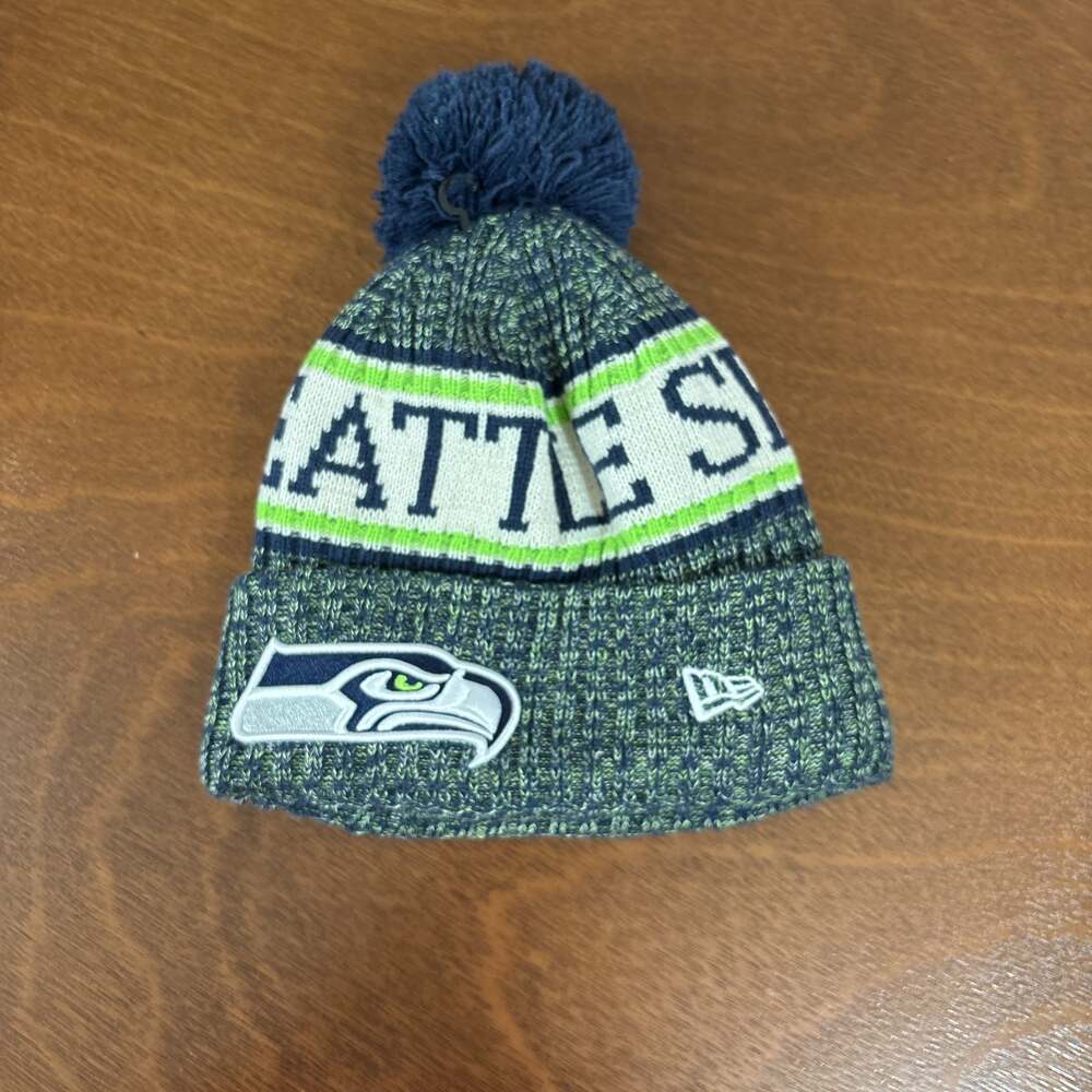 New Era Seattle Seahawks Sport Knit Sideline Knit Hat Green/Blue